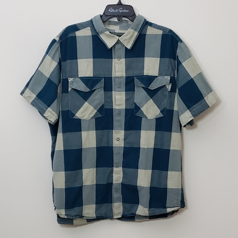 Woolrich men shirt sleeves button down shirt XXL